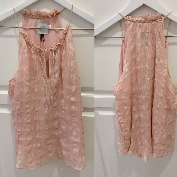 Anthropologie HD in Paris Shadow Pane Silk Tank - Picture 3 of 5